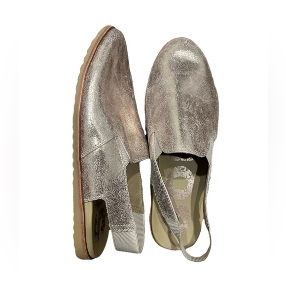 Sorel Shoes - Sorel Ella Rose Gold Metallic Leather Slingback Slip On Mule Leather Waterproof